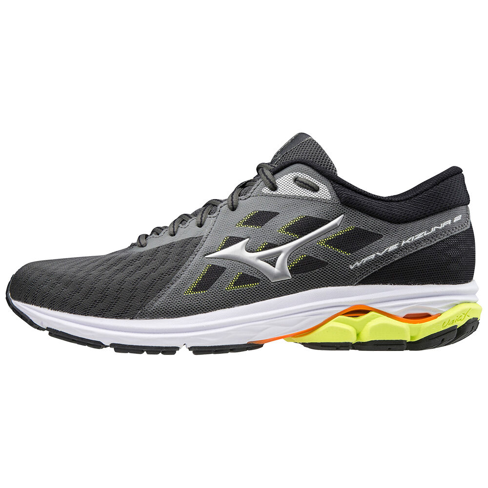 Mens Mizuno Wave Kizuna 2 Running Shoes Grey/Silver/Yellow Philippines (JQUXOZ159)